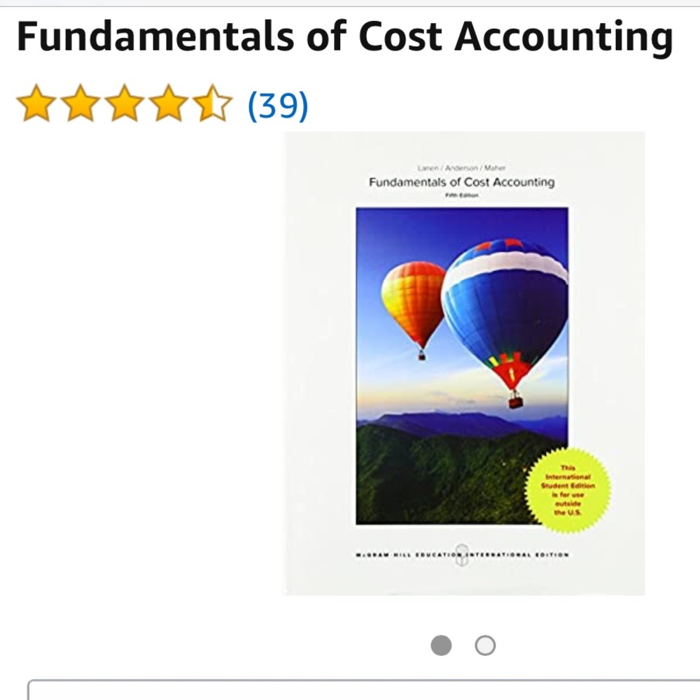 Fundamentals of cost accounting